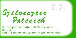 szilveszter palesich business card